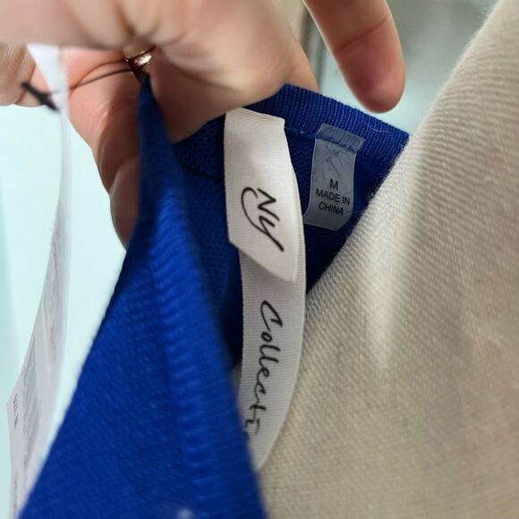 NY Collection Round Neck Long Sleeve Grommet Design Mini Dress Size Medium - Picture 9 of 11